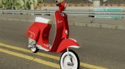 Vespa 150SS Red Style for GTA San Andreas miniature 6