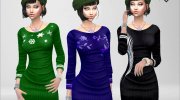 Winter Time Dress para Sims 4 miniatura 2
