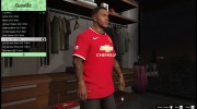 Футболка Manchester United для Франклина para GTA 5 miniatura 2