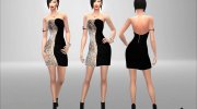 Holidays Glitter Dress for Sims 4 miniature 2