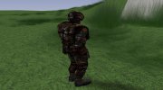 Член группировки Отряд Альфа в камуфляжном бронекостюме «Берилл-5М» со шлемом «Сфера-08» из S.T.A.L.K.E.R para GTA San Andreas miniatura 3