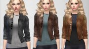 Fur Jacket para Sims 4 miniatura 3