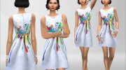 Vintage Dress para Sims 4 miniatura 3