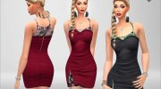 Dubbed Dress для Sims 4 миниатюра 4