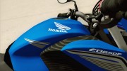 Honda CB650F Azul для GTA San Andreas миниатюра 12