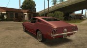 Ford Mustang Fastback 1968 для GTA San Andreas миниатюра 4