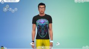 Мужские футболки Neon для Sims 4 миниатюра 6