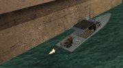 Рабочее оружие на лодке Launch для GTA San Andreas миниатюра 3