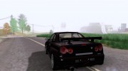 Nissan R34 Skyline GT-R для GTA San Andreas миниатюра 3