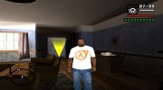 Белая футболка с логотипом Half-Life 3 для GTA San Andreas миниатюра 1