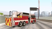 Pierce Firetruck Ladder SA Fire Department для GTA San Andreas миниатюра 4