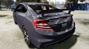Honda Civic Si Coupe 2012 for GTA 4 miniature 3