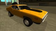 1972 Plymouth GTX Rusty Rebel для GTA San Andreas миниатюра 2
