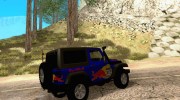 Jeep Wrangler Red Bull 2012 para GTA San Andreas miniatura 3