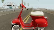 Vespa 150SS Red Style для GTA San Andreas миниатюра 2