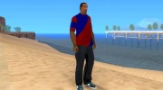 Сине-красная футболка for GTA San Andreas miniature 5