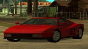 1987 Ferrari Testarossa (US-Spec) для GTA San Andreas миниатюра 3
