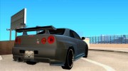 Nissan Skyline R34 для GTA San Andreas миниатюра 4