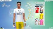 Футболки Social Media Male T-Shirt для Sims 4 миниатюра 15
