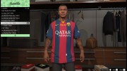 Футболка FC Barcelona Xavi для Франклина for GTA 5 miniature 1
