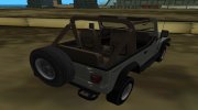 Jeep Wrangler для GTA Vice City миниатюра 6