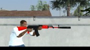 AK-47 black and red para GTA San Andreas miniatura 3
