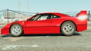 1987 Ferrari F40 для GTA 5 миниатюра 2