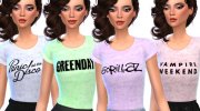 Band Tee-Shirts Pack Six para Sims 4 miniatura 3