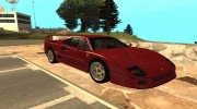 Ferrari F40 1987 для GTA San Andreas миниатюра 1