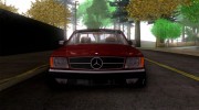 Mercedes-Benz C126 560SEC Stance для GTA San Andreas миниатюра 3