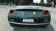 Ferrari California v1.0 для GTA 4 миниатюра 4