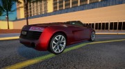Audi R8 V10 Spyder для GTA San Andreas миниатюра 3