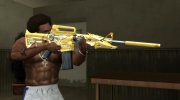 M4A1 Iron Beast Noble Gold (Golden Chrome) для GTA San Andreas миниатюра 2