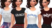 Band Tee-Shirts Pack Six para Sims 4 miniatura 1