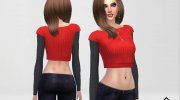 Double Wool Top para Sims 4 miniatura 2