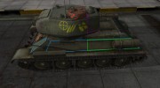 Контурные зоны пробития Т-34-85 for World Of Tanks miniature 2
