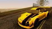 Porsche GT3 R 2009 Black-Yellow для GTA San Andreas миниатюра 1