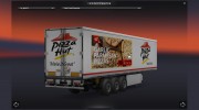 Скин Pizza Hut для прицепа для Euro Truck Simulator 2 миниатюра 3