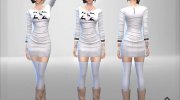 Winter Time Dress para Sims 4 miniatura 4