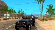 Jeep Wrangler 1986(2) для GTA San Andreas миниатюра 1