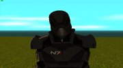 Шепард (мужчина) в Маске Смерти из Mass Effect para GTA San Andreas miniatura 1