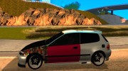 Honda Civic Hellaflush для GTA San Andreas миниатюра 2
