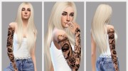 Женская татуировка para Sims 4 miniatura 1