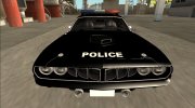 1971 Plymouth Hemi Cuda 426 Police LVPD for GTA San Andreas miniature 5