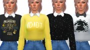 Adorable Collar Shirt - Mesh Needed for Sims 4 miniature 1
