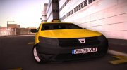 2016 Dacia Logan 2 - Taxi Valentin для GTA San Andreas миниатюра 4