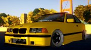 1998 BMW E36 M3 - Yellow Dreams by Wippy Garage для GTA San Andreas миниатюра 1