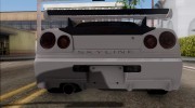 Nissan Skyline R-34 для GTA San Andreas миниатюра 4