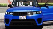 2016 Range Rover Sport SVR  v1.2 для GTA 5 миниатюра 6