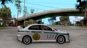 Mitsubishi Lancer Evolution X Казахстанская Полиция para GTA San Andreas miniatura 5